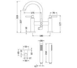 Hudson Reed Tec Bath Mixer Tap With Small Swivel Spout 24 Hudson Reed Tec Bath Mixer Tap With Small Swivel Spout -Shower Room M700 2021 11 18 8 23 52 15