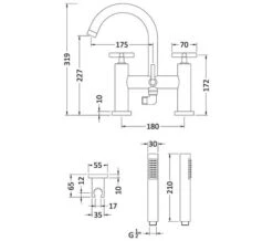 Hudson Reed Tec Bath Mixer Tap With Small Swivel Spout 26 Hudson Reed Tec Bath Mixer Tap With Small Swivel Spout -Shower Room M700 2021 11 18 8 24 14 326