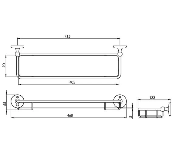 Roper Rhodes Avening Toughened Clear Glass Gallery Shelf 5 Roper Rhodes Avening Toughened Clear Glass Gallery Shelf - Image 3
