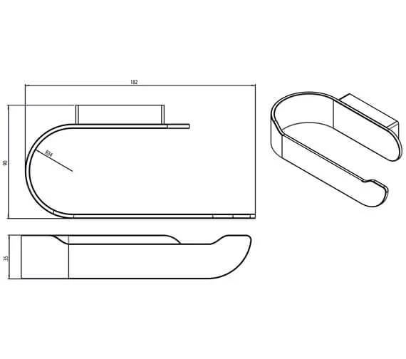 Roper Rhodes Halo Chrome Toilet Roll Holder 5 Roper Rhodes Halo Chrome Toilet Roll Holder - Image 3