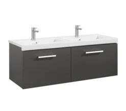 Roca Prisma Unik 2 Drawer Base Unit Textured Ash 1200 X 450mm With Basin -Shower Room M700 2021 12 20 8 20 30 199