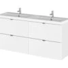 Hudson Reed Fusion 1200mm Wall Hung Full Depth 4 Drawer Vanity Unit And Basin -Shower Room M700 2021 3 10 8 45 44 199