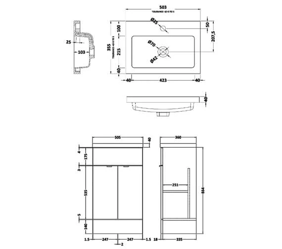 Hudson Reed Fusion Full Depth Floor-Standing Vanity Unit And Basin 5 Hudson Reed Fusion Full Depth Floor-Standing Vanity Unit And Basin - Image 3