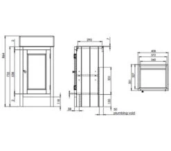 Roper Rhodes Hampton 410 X 360mm Cloakroom Unit -Shower Room M700 2021 6 1 7 51 35 706