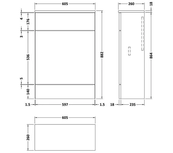 Hudson Reed Fusion Slimline WC Unit And Worktop 7 Hudson Reed Fusion Slimline WC Unit And Worktop - Image 5