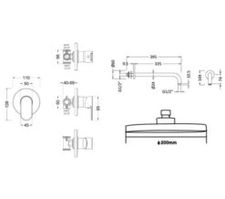 Nuie Binsey Manual Valve With Chrome Fixed Shower Arm And Head 5 Nuie Binsey Manual Valve With Chrome Fixed Shower Arm And Head -Shower Room M700 2021 7 16 8 23 45 657