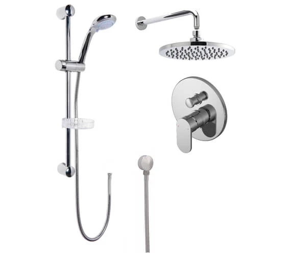 Nuie Binsey Round Manual Valve With Shower Kit Chrome And Fixed Head 3 Nuie Binsey Round Manual Valve With Shower Kit Chrome And Fixed Head