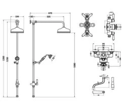 Hudson Reed Topaz Triple Exposed Mixer Shower Valve With Rigid Riser -Shower Room M700 2021 8 17 13 51 11 506