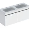 Geberit Renova Plan 1300 X 480mm Double Drawer Vanity Unit And Slim Basin