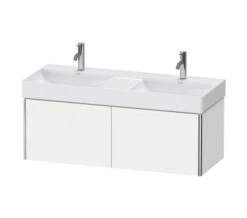 Duravit XSquare 1184 X 460mm Wall-Hung White Matt Vanity Unit With 2-Pull-Out Compartments