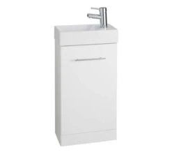 Kartell K-Vit Impakt White Floor Standing Cube Cloakroom Unit With Basin
