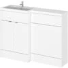 Hudson Reed Fusion 1200mm Full Depth Furniture Pack - Vanity And WC Unit With Basin