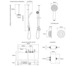 Aqualisa Quartz Classic Exposed Riser Rail With Digital Valve And Ceiling Head -Shower Room M700 2021 9 17 14 17 50 664