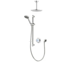 Aqualisa Quartz Classic Smart Concealed Shower Valve With Exposed Riser Rail