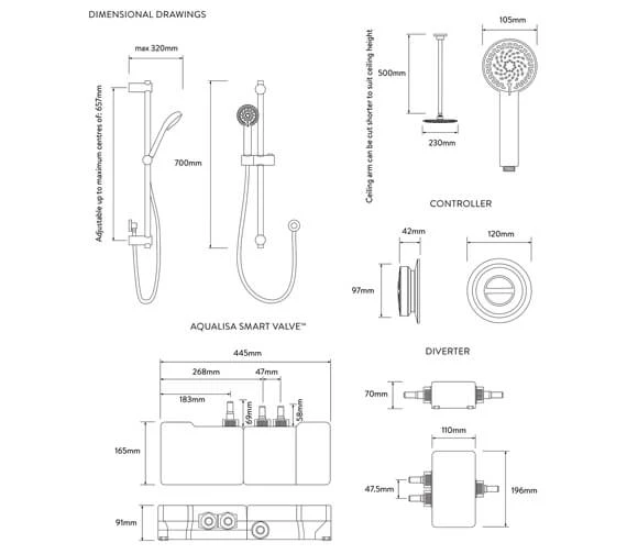 Aqualisa Quartz Classic Smart Concealed Shower Valve With Exposed Riser Rail 5 Aqualisa Quartz Classic Smart Concealed Shower Valve With Exposed Riser Rail - Image 3