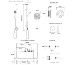 Aqualisa Quartz Classic Slide Rail Kit With Exposed Digital Valve And Bath Filler -Shower Room M700 2021 9 18 7 43 30 40