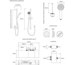 Aqualisa Quartz Touch Digital Concealed Shower Valve With Kit And Ceiling Head -Shower Room M700 2021 9 20 11 42 58 293
