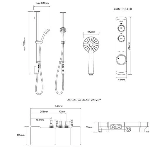 Aqualisa ISystem Smart Exposed Shower Valve With Kit 5 Aqualisa ISystem Smart Exposed Shower Valve With Kit - Image 3