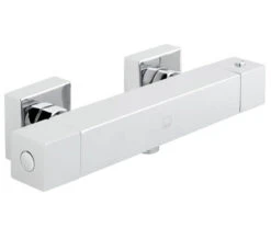 Vado TE Chrome Exposed Square Thermostatic Shower Valve