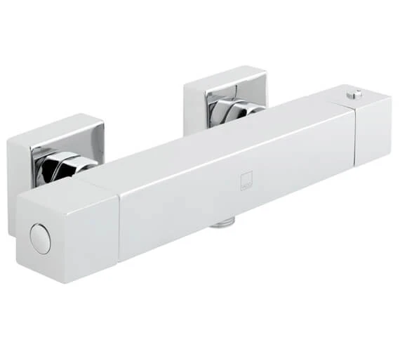 Vado TE Chrome Exposed Square Thermostatic Shower Valve 3 Vado TE Chrome Exposed Square Thermostatic Shower Valve