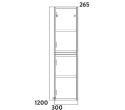 Joseph Miles Muro 1200mm Height Tall Boy Unit -Shower Room M700 2022 1 7 9 24 40 894