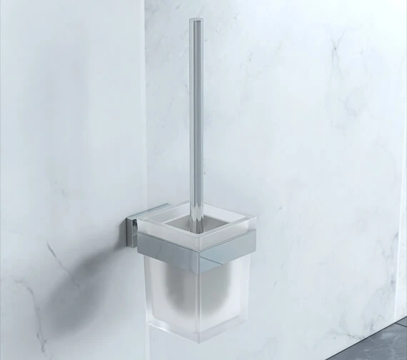 Duravit Karree Wall Mounted Chrome Brush Set - 0099571000 3 Duravit Karree Wall Mounted Chrome Brush Set - 0099571000