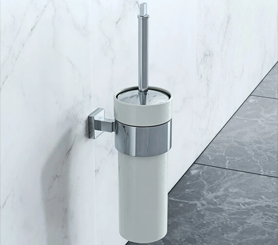 Crosswater Zeya Ceramic WC Brush Holder - ZE025C+ 3 Crosswater Zeya Ceramic WC Brush Holder - ZE025C+