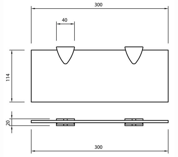 Miller Classic 8mm Clear Glass Shelf 5 Miller Classic 8mm Clear Glass Shelf - Image 3