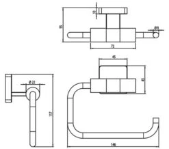 Roper Rhodes Glide Chrome Toilet Roll Holder -Shower Room M700 2022 10 12 13 17 50 76