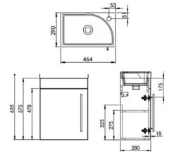 Roper Rhodes Esta 445 X 575mm Wall Mounted Single Door Cloakroom Vanity Unit 8 Roper Rhodes Esta 445 X 575mm Wall Mounted Single Door Cloakroom Vanity Unit -Shower Room M700 2022 10 20 9 24 36 211