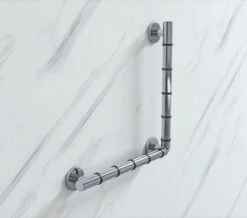 Croydex Assistive Grab N Grip 480mm L-Shaped Chrome Grab Bar