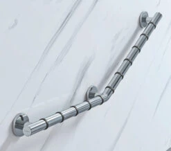 Croydex Assistive Grab N Grip 905mm Chrome Angled Grab Bar