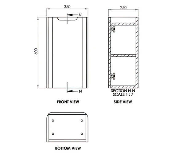 Essential Colorado 350 X 600mm Small Boy Furniture Unit 4 Essential Colorado 350 X 600mm Small Boy Furniture Unit - Image 2