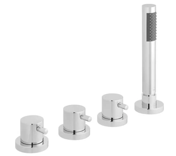 Vado Zoo Chrome 4-Hole Bath Shower Mixer Set Without Spout 4 Vado Zoo Chrome 4-Hole Bath Shower Mixer Set Without Spout - Image 2