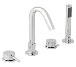 Vado Zoo Chrome 4 Hole Bath Shower Mixer Tap With Kit