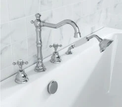 Tre Mercati Allora 4 Tap Hole Bath Shower Mixer Tap With Kit