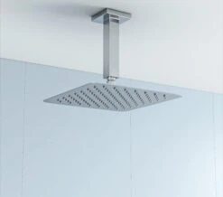 Bristan Square Stainless Steel Slimline Fixed Chrome Shower Head