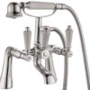 Tre Mercati Victoria Bianco Pillar Bath Shower Mixer Tap With Kit