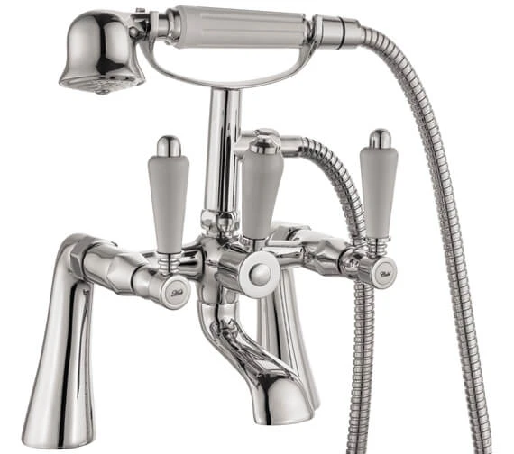 Tre Mercati Victoria Bianco Pillar Bath Shower Mixer Tap With Kit 3 Tre Mercati Victoria Bianco Pillar Bath Shower Mixer Tap With Kit