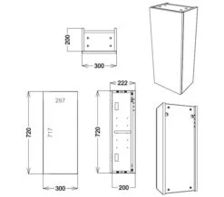 Joseph Miles Sadler Wall Hung Single Door Storage Unit 7 Joseph Miles Sadler Wall Hung Single Door Storage Unit -Shower Room M700 2022 5 20 8 1 38 618