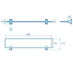 Croydex Sutton 500mm Glass Shelf - QM731441 -Shower Room M700 2022 5 23 12 5 3 910