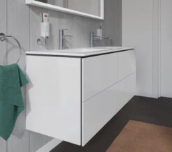 Duravit L-Cube 1290mm Wide 4 Drawers Wall Mounted Vanity Unit For Me-By-Starck Basin -Shower Room M700 2022 6 10 12 36 26 774