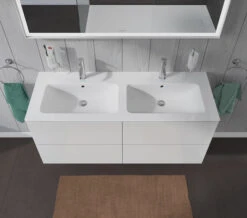 Duravit L-Cube 1290mm Wide 4 Drawers Wall Mounted Vanity Unit For Me-By-Starck Basin -Shower Room M700 2022 6 10 12 36 52 375