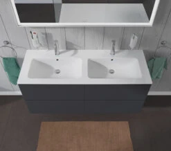 Duravit L-Cube 1290mm Wide 4 Drawers Wall Mounted Vanity Unit For Me-By-Starck Basin