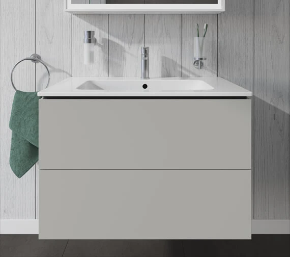 Duravit L-Cube Wall Mounted 2 Drawer Vanity Unit For Me-By-Starck Basin 3 Duravit L-Cube Wall Mounted 2 Drawer Vanity Unit For Me-By-Starck Basin