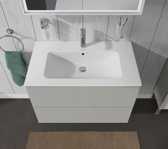 Duravit L-Cube Wall Mounted 2 Drawer Vanity Unit For Me-By-Starck Basin 11 Duravit L-Cube Wall Mounted 2 Drawer Vanity Unit For Me-By-Starck Basin - Image 9