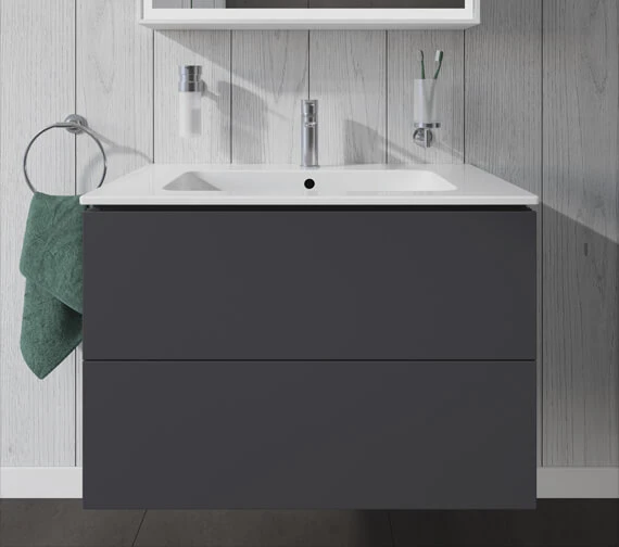 Duravit L-Cube Wall Mounted 2 Drawer Vanity Unit For Me-By-Starck Basin 18 Duravit L-Cube Wall Mounted 2 Drawer Vanity Unit For Me-By-Starck Basin - Image 16