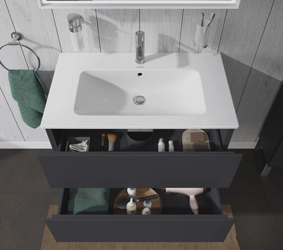 Duravit L-Cube Wall Mounted 2 Drawer Vanity Unit For Me-By-Starck Basin 22 Duravit L-Cube Wall Mounted 2 Drawer Vanity Unit For Me-By-Starck Basin - Image 20