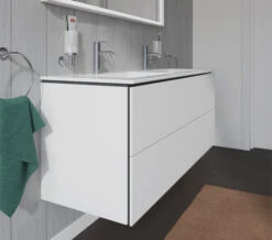 Duravit L-Cube 1290mm Wide 2 Drawers Wall Mounted Vanity Unit For Me-By-Starck Basin -Shower Room M700 2022 6 10 14 41 29 658