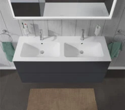 Duravit L-Cube 1290mm Wide 2 Drawers Wall Mounted Vanity Unit For Me-By-Starck Basin -Shower Room M700 2022 6 10 14 44 38 671